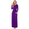 Clopon Women's Long Sleeve Dress with Pockets Solid Color Long Maxi Dresses for Ladies Casual Dress view 3