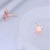 18K Gold Plated Sterling Silver North Star Stud Earrings Gold Earrings view 4