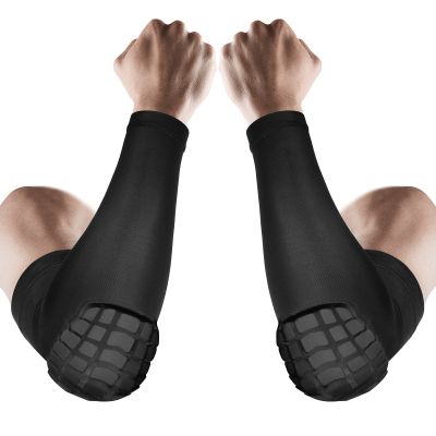 AceList 2 Pcs Shield Shape Crash Proof Elbow Pads Arm Sleeve Pads Brace Protector Gear