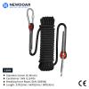 NewDoar Climbing Rope 8(5/16in),10mm (3/8in), High Strength Accessory Cord Rope with 2 Steel Hooks, for Outdoor Rescue Rappelling Rope Down Cliffs ledges Safety Escape Tow Strap Equipment(Black) view 2