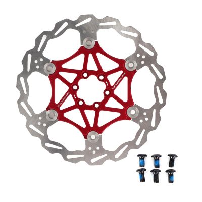 Disc Brake Rotor with Bolts, Brake Disc 160/180/203mm Mountain Type Floating Pad (red 203mm)