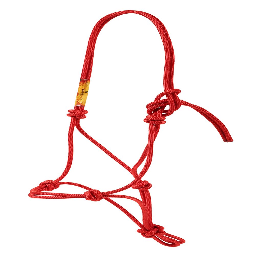 Downunder Horsemanship Rope Halter (Red, Weanling)