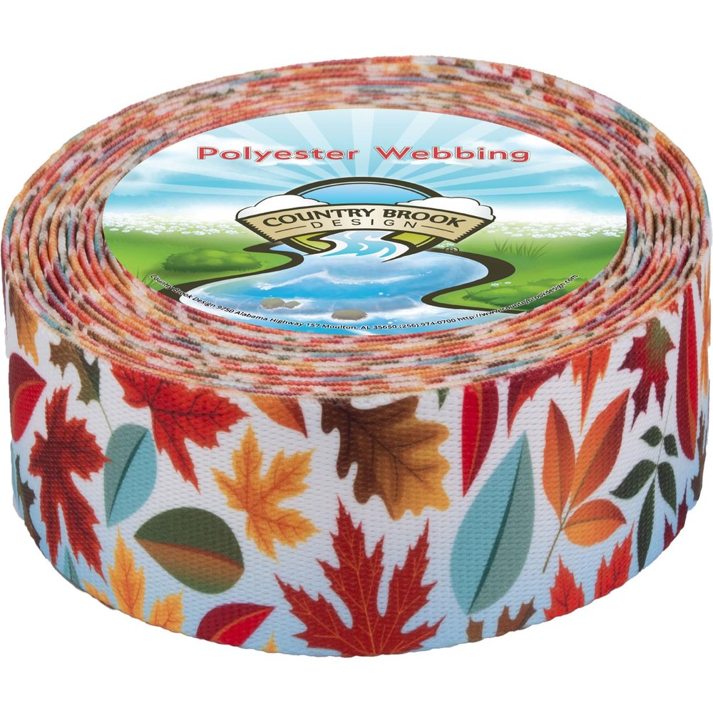 Country Brook Design - Brisk Autumn Polyester Webbing (1 Inch, 20 Yards)