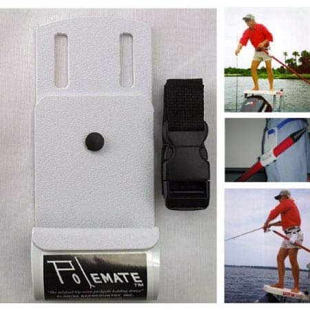 PoleMate Push Pole Holder Hip-Worn Pushpole Holster for Flats Fishing, Skiff & Towers Patented Design Made in USA