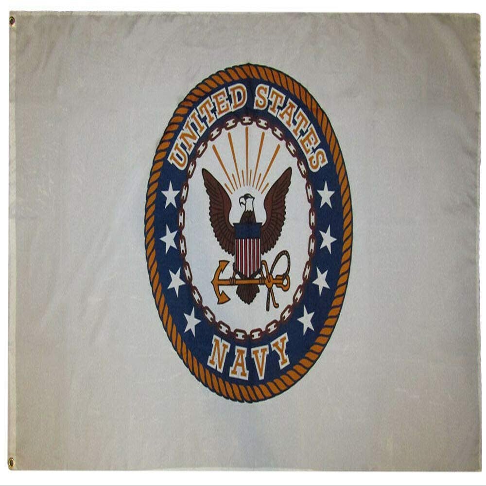 American Wholesale 3x5 USN United States Navy Emblem White 3'x5' Premium Quality Polyester Flag