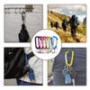 Carabiner Clip Keychain Aluminum Alloy D Shape Multifunction Clip Hook with 3 Key Rings for Outdoor Backpack Red 6 Pack view 4