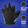 Contraband Pink Label 5387 Womens Design Series Paisley Print Lifting & Rowing Gloves (Pair) - Lightweight Vegan Medium Padded Microfiber Amara Leather w/Griplock Silicone (Blue, X-Small) view 2