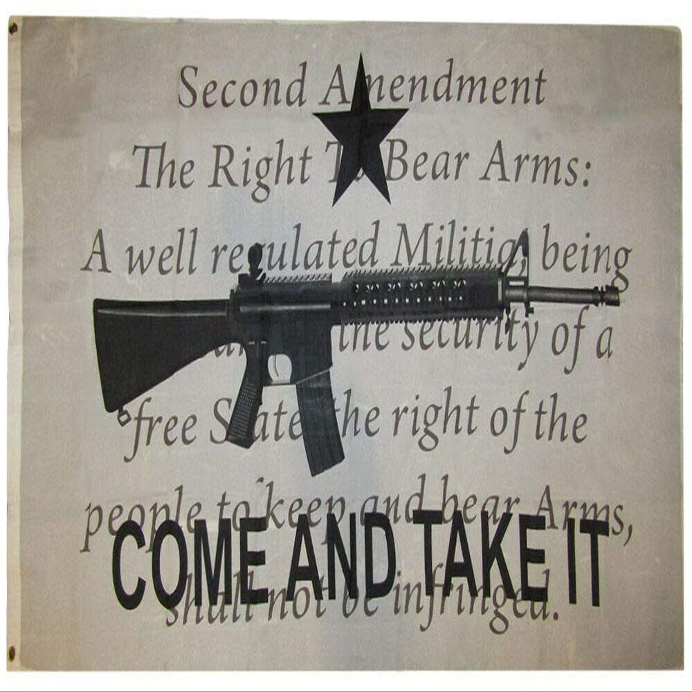 American Wholesale Gonzales Come Take It Gun Writing Background 2nd Amendment 3'x5' Polyester Flag