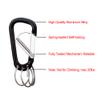 Carabiner Clip Keychain Aluminum Alloy D Shape Multifunction Clip Hook with 3 Key Rings for Outdoor Backpack Multi-Color 6 Pack view 3