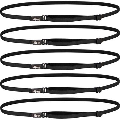 Hipsy Women's Elastic & Adjustable Stretchy Running Headband Multi Pack (Elastic Black 5pk)