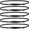 Hipsy Women's Elastic & Adjustable Stretchy Running Headband Multi Pack (Elastic Black 5pk) view 1