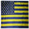 AES American Wholesale American Wholesale 3x5 USA 50 Star Navy Blue & Gold 3'x5' Premium Quality Polyester Nylon Flag view 1