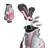 Aspire Junior Plus Kids Golf Clubs  Boys & Girls Right-Handed Golf Set with Lightweight Stand Bag, Graphite Shafts & Aircraft-Grade Aluminum Clubs - Pink Ages 9-10 view 1