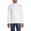 Lands' End Mens Long Sleeve Super-T Mockneck White Regular Small view 1