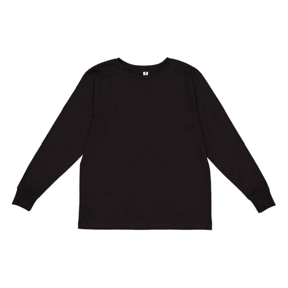 Marky G Apparel Men's Boys' Fine Jersey Long-Sleeve T-Shirt Crewneck, Granite Heather, Small