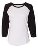 Marky G Apparel Women's Baseball T-Shirt, White/Black, Small view 1