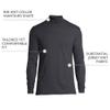 Lands' End Mens Long Sleeve Super-T Mockneck Black Regular Medium view 4