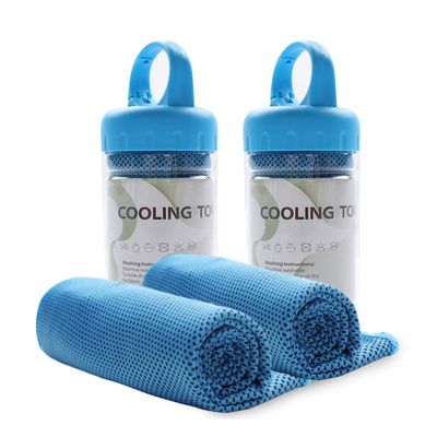 TANCANO Cooling Towel 2 Pack Microfiber Sports Sweat Towel for Golf Workout Swimming Gym Yoga Travel Camping Fitness 40"x12"