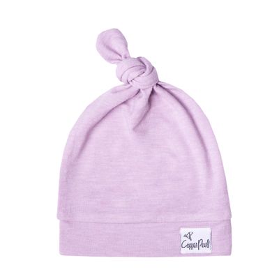 Copper Pearl Baby Beanie Hat Top Knot Stretchy Soft Lily