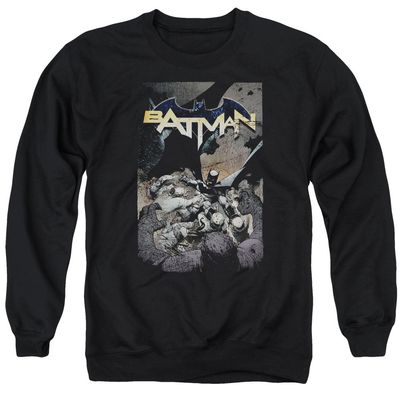 Batman Batman One Unisex Adult Crewneck Sweatshirt for Men and Women, 2X-Large Black