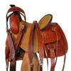 15 16 17 Hand Tooled Genuine Leather Pleasure Horse Horse Western Ranch Saddle (17") view 1