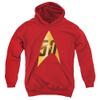 Star Trek 50Th Anniversary Delta Unisex Youth Pull-Over Hoodie for Boys and Girls, Small Red view 1