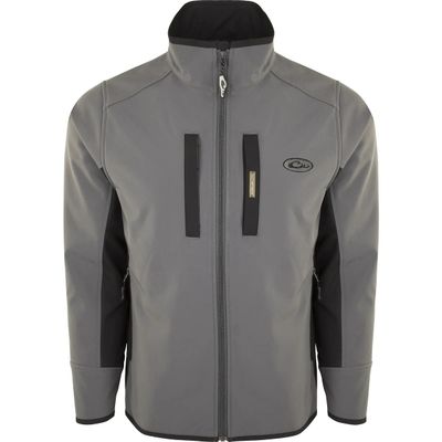 Drake Waterfowl Men's Windproof Tech Jacket, Charcoal/Black, Large