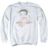 Betty Boop Classic with Pup Unisex Adult Crewneck Sweatshirt for Men and Women, 3X-Large White view 1