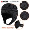 Surlim Rugby Helmet Headguard Headgear for Soccer Scrum Cap Soft Protective Helmet for Kids Youth Black Medium view 3
