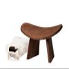 BLUECONY Meditation Bench IKUKO Original, Portable Version with Bag, Locally Handmade Yoga Exercise Wooden Kneeling Ergonomic Seiza Seat - Dark Walnut, Low Height (6" or 16 cm) view 1