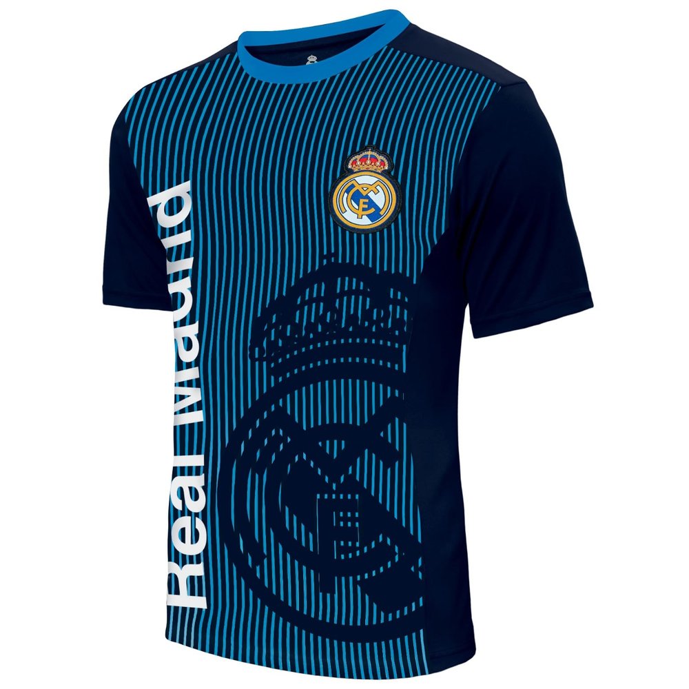 Icon Sports Compatible with Real Madrid Real Madrid Officially Licensed Soccer Poly Shirt Jersey -24 Small Black