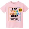 Custom Youth T Shirt Design Your Own Personalized Add Your Image Front Back Side Pink view 1