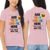 Custom Youth T Shirt Design Your Own Personalized Add Your Image Front Back Side Pink view 4