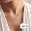 ChicSilver 14K Gold Plated Sterling Silver Initial Necklace Letter Necklaces Delicate Dainty Small Pendant Necklace Silver Choker Necklace for Women D Initial view 2