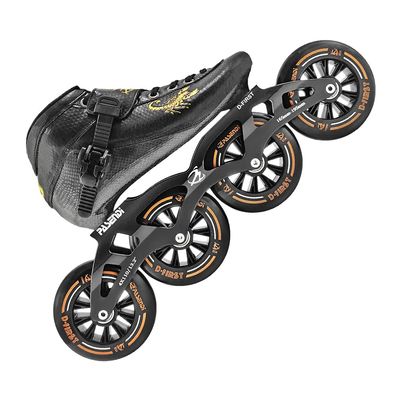 Professional Carbon Fiber Speed Skates Adult Men's and Women's Skates 4-Wheels Single-Row Speed Inline Skates Shoes Black Inline Skate Shoes (Black, US7/EU39)