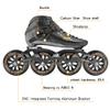 Professional Carbon Fiber Speed Skates Adult Men's and Women's Skates 4-Wheels Single-Row Speed Inline Skates Shoes Black Inline Skate Shoes (Black, US7/EU39) view 2