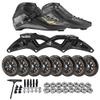 Professional Carbon Fiber Speed Skates Adult Men's and Women's Skates 4-Wheels Single-Row Speed Inline Skates Shoes Black Inline Skate Shoes (Black, US7/EU39) view 3