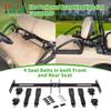 10L0L Universal Retractable Golf Cart Seat Belt Kit with Bracket for Yamaha EZGO,Club Car DS Precedent,Front and Rear Seats Golf Cart Seat Belts view 2
