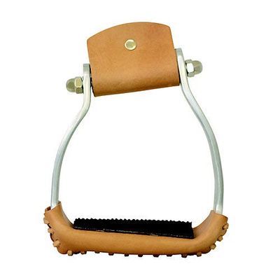 Partrade Trading Company Equi-Sky 2 1/4in Slanted Alum Stirrups w/Pads