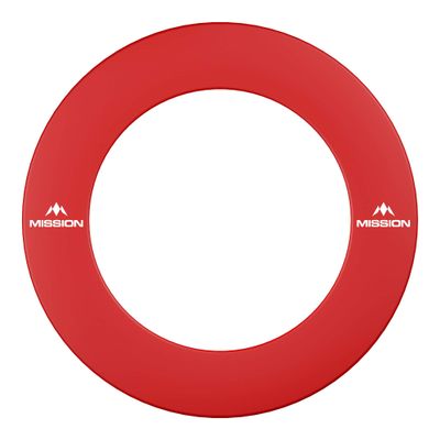 Mission Darts Dartboard Surround | Professional Durable Polymer Dartboard Surround in Multiple Colours Red, Blue and Black (Red)