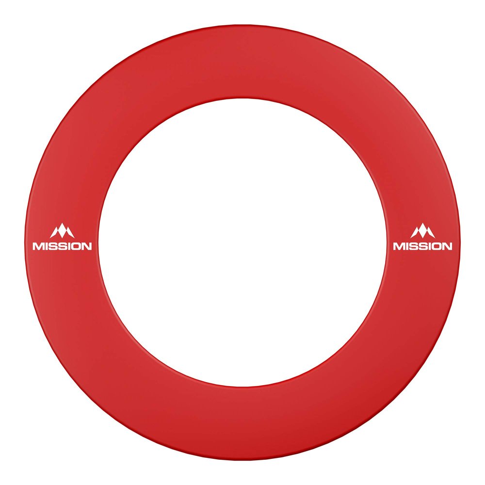 Mission Darts Dartboard Surround | Professional Durable Polymer Dartboard Surround in Multiple Colours Red, Blue and Black (Red)
