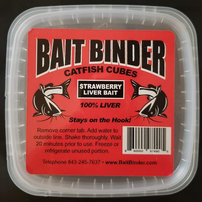 Bait Binder Catfish Cubes - Liver Catfish Bait - Strawberry