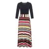Clopon Women's Long Dress, Floral Print Maxi Dresses for Ladies Winter Long Sleeve Dress (L, Yellow) view 2