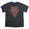 ACDC Flick of The Switch Unisex Youth T Shirt for Boys and Girls, Large Charcoal view 1