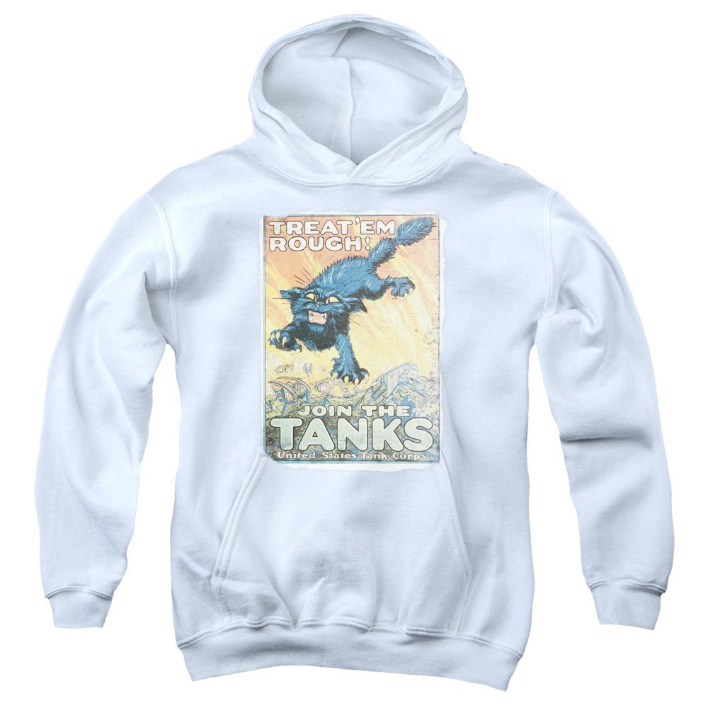 Army Treat Em Rough Unisex Youth Pull-Over Hoodie for Boys and Girls, X-Large