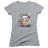 Garfield Now Dads Cooking Juniors' Sheer Fitted V-Neck T Shirt, 2X-Large Athletic Heather view 1