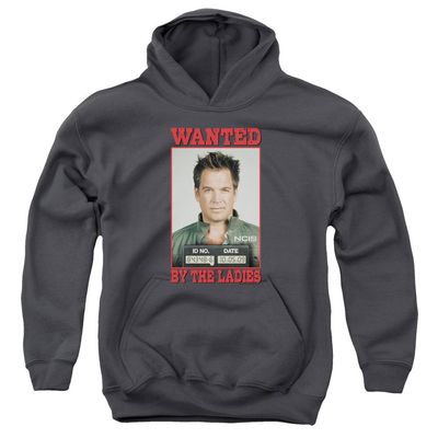 NCIS Wanted Unisex Youth Pull-Over Hoodie for Boys and Girls, Medium Charcoal