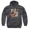 Trevco Labyrinth Sir Didymus Unisex Youth Pull-Over Hoodie for Boys and Girls, Small Charcoal view 1