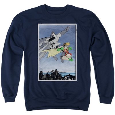 Batman DKR Duo Unisex Adult Crewneck Sweatshirt for Men and Women, 2X-Large Navy