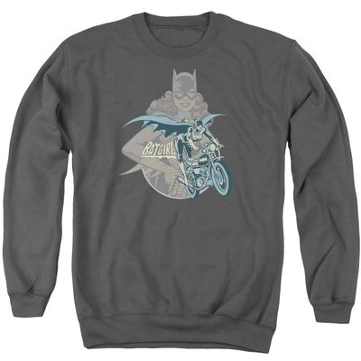 Dc Batgirl Biker Unisex Adult Crewneck Sweatshirt for Men and Women, 2X-Large Charcoal